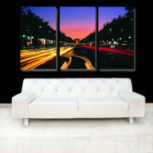 Solvent Ink Canvas Print From Night City Scene Picture Painting For Home Decor
